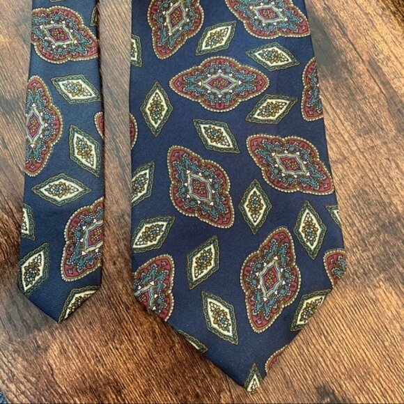 Oscar de la Renta vintage men's 100% silk necktie - Picture 2 of 8